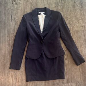 H&M Classic Navy Blazer and Pencil Skirt Set